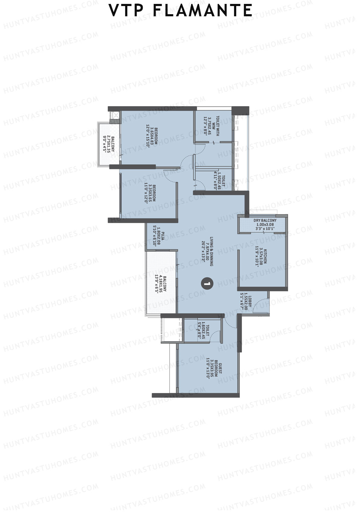 VTP Flamante Tower 4 Unit 3 Floor Plan