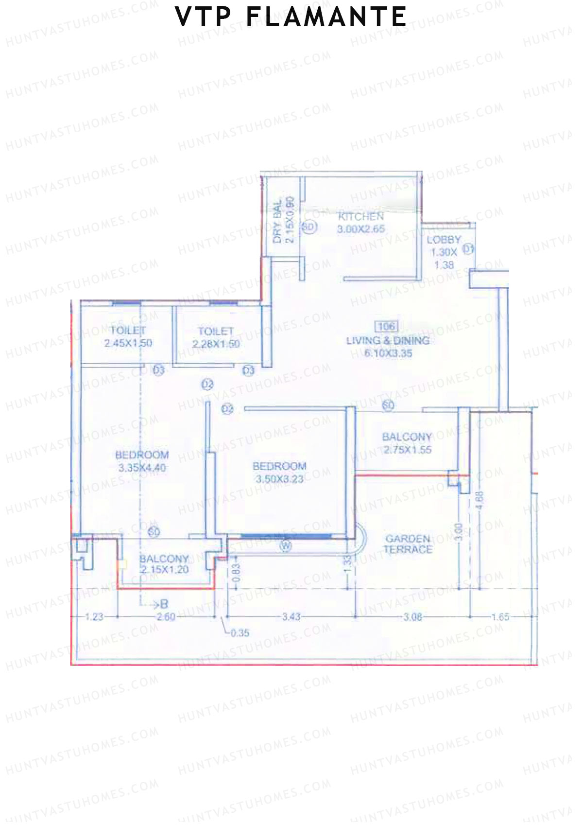 VTP Flamante Tower 5 Unit 6 Floor Plan