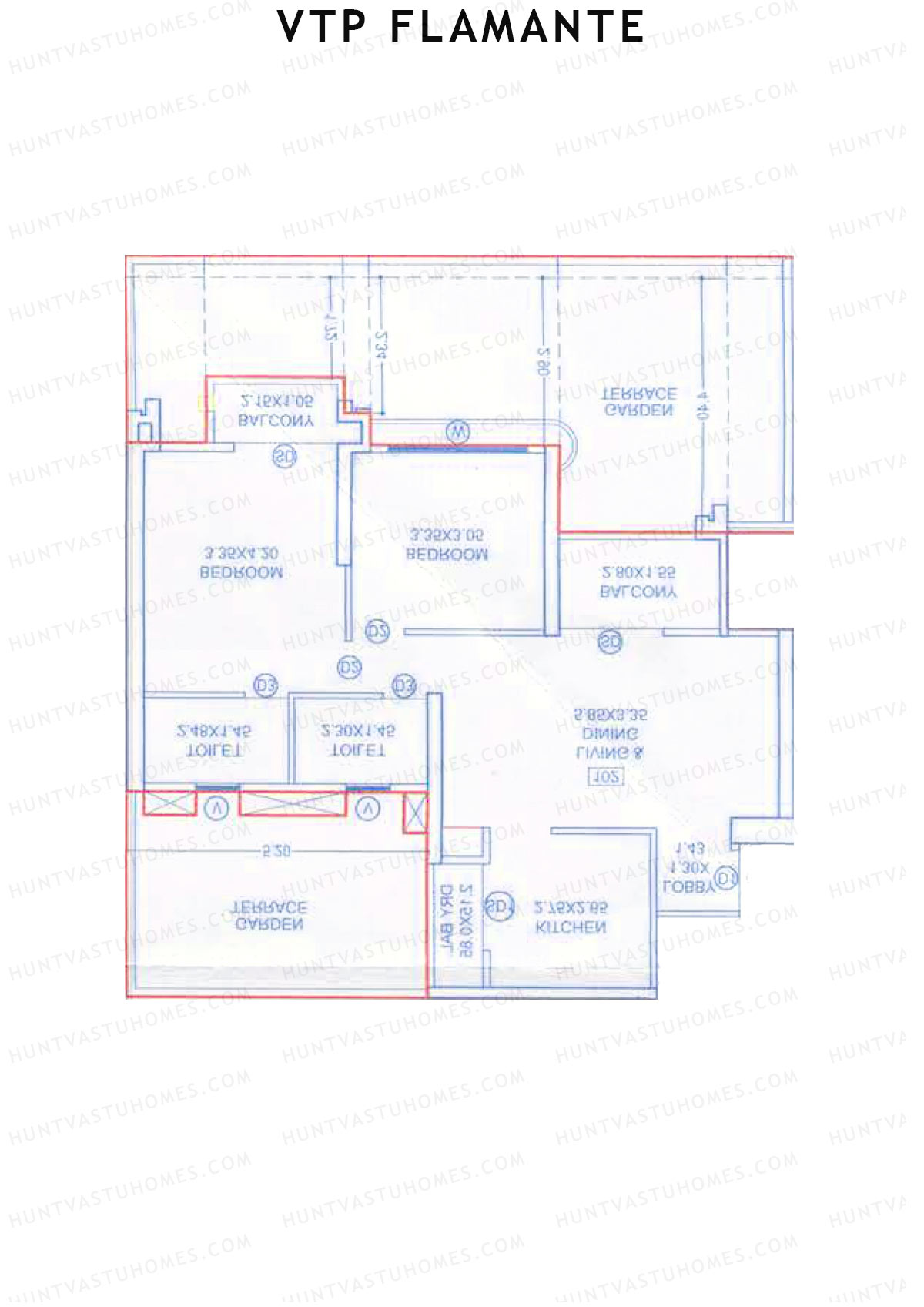 VTP Flamante Tower 6 Unit 3 Floor Plan