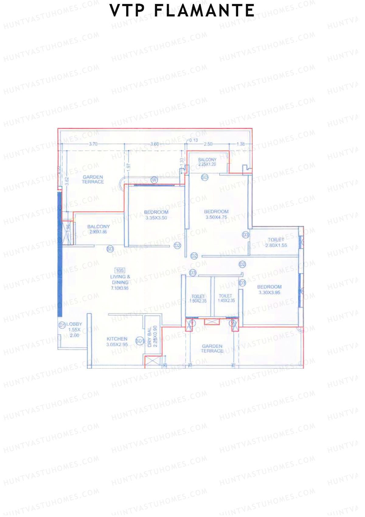 VTP Flamante Tower 6 Unit 5 Floor Plan