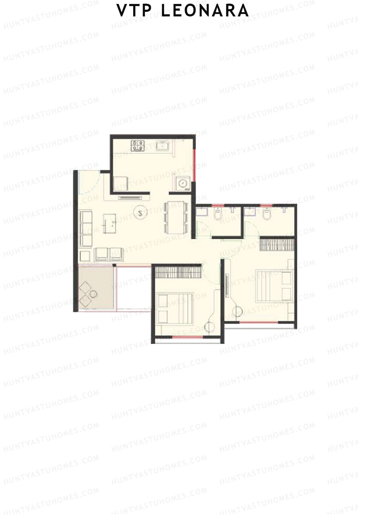 VTP Leonara Tower A Unit 1 Floor Plan