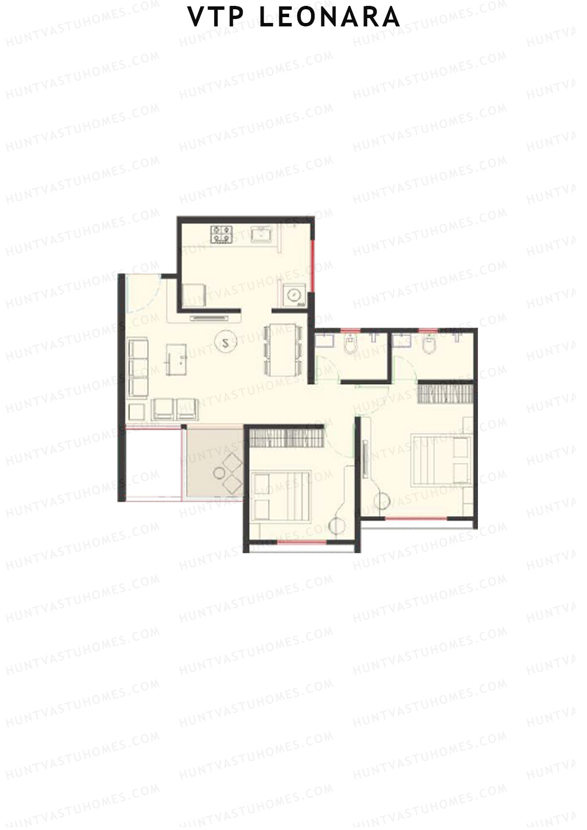 VTP Leonara Tower A Unit 1 Floor Plan