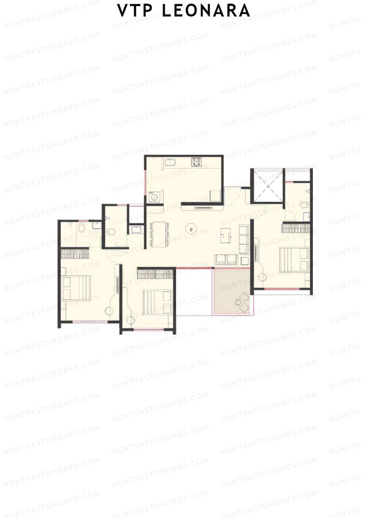VTP Leonara Tower A Unit 4 Floor Plan