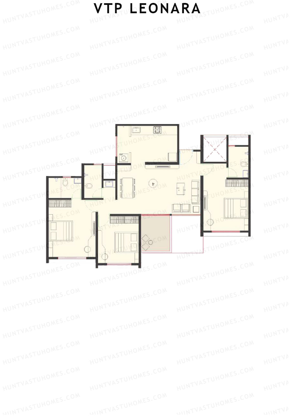 VTP Leonara Tower A Unit 4 Floor Plan