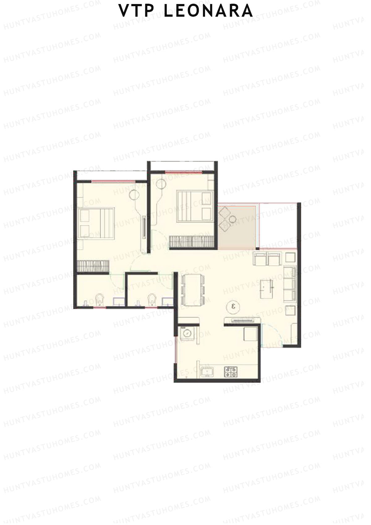 VTP Leonara Tower A Unit 6 Floor Plan