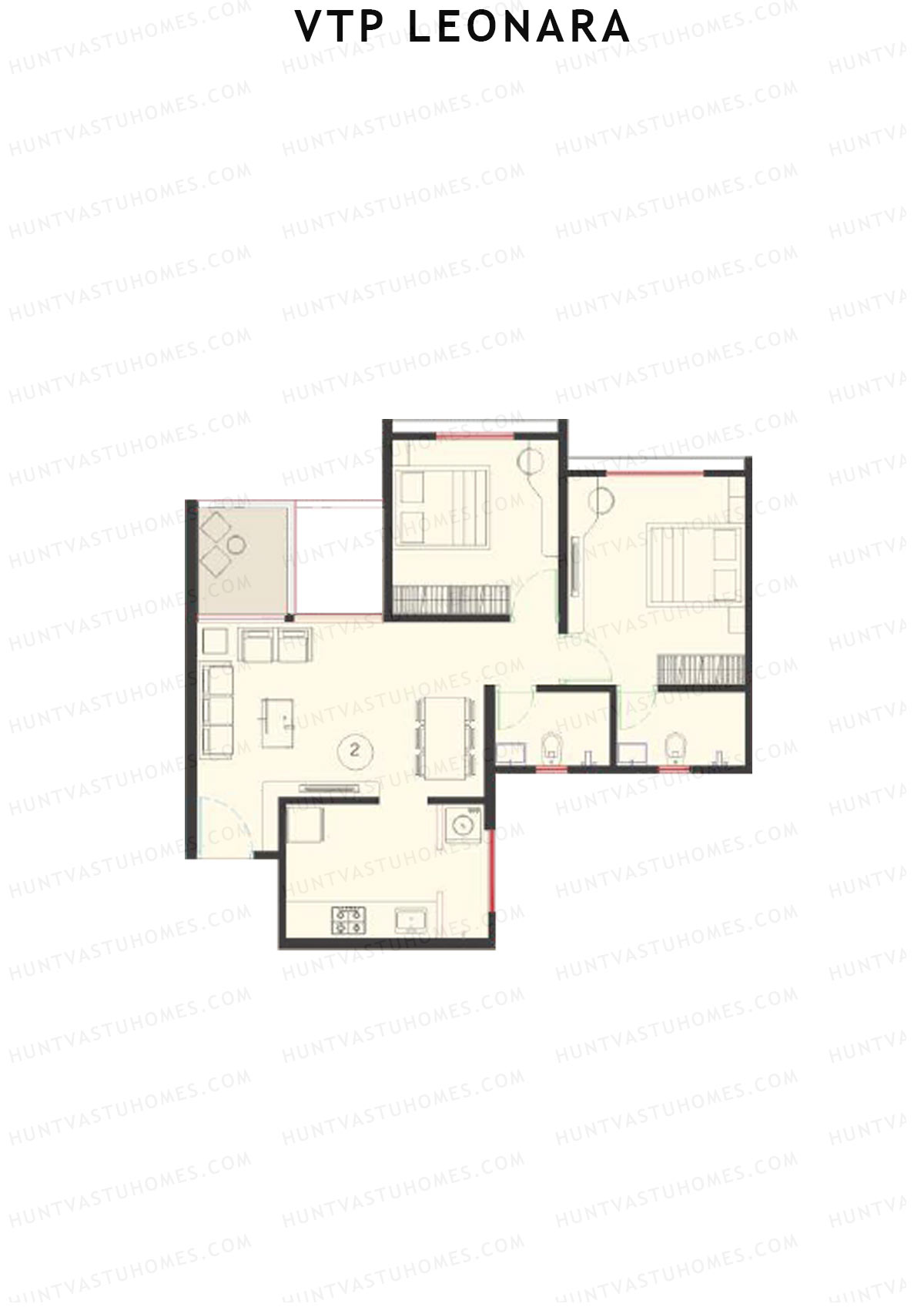 VTP Leonara Tower A Unit 8 Floor Plan