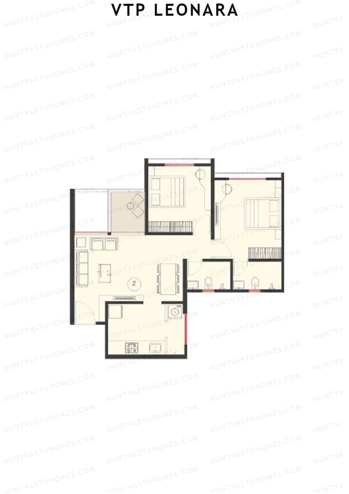 VTP Leonara Tower A Unit 8 Floor Plan