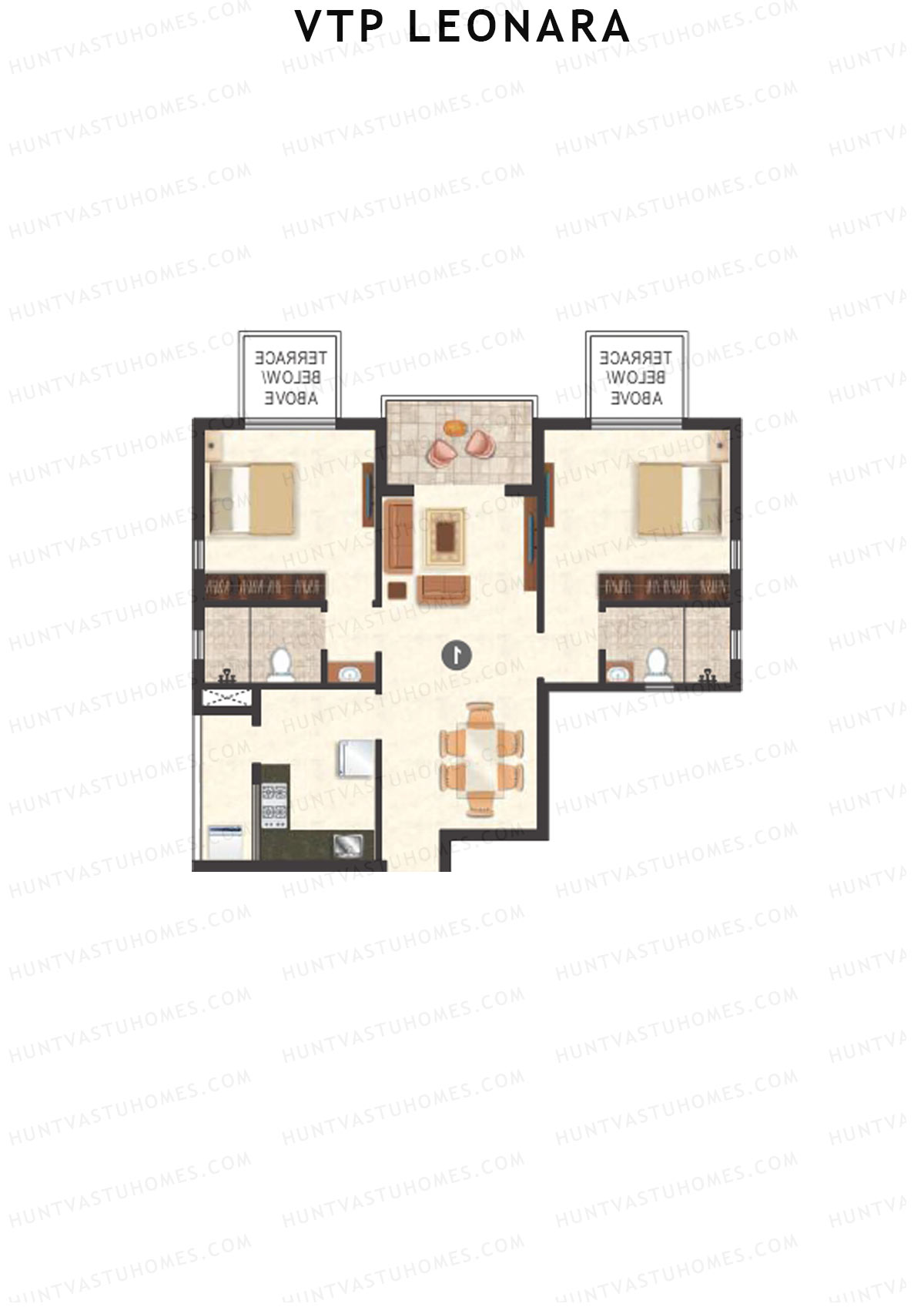 VTP Leonara Tower B Unit 2 Floor Plan