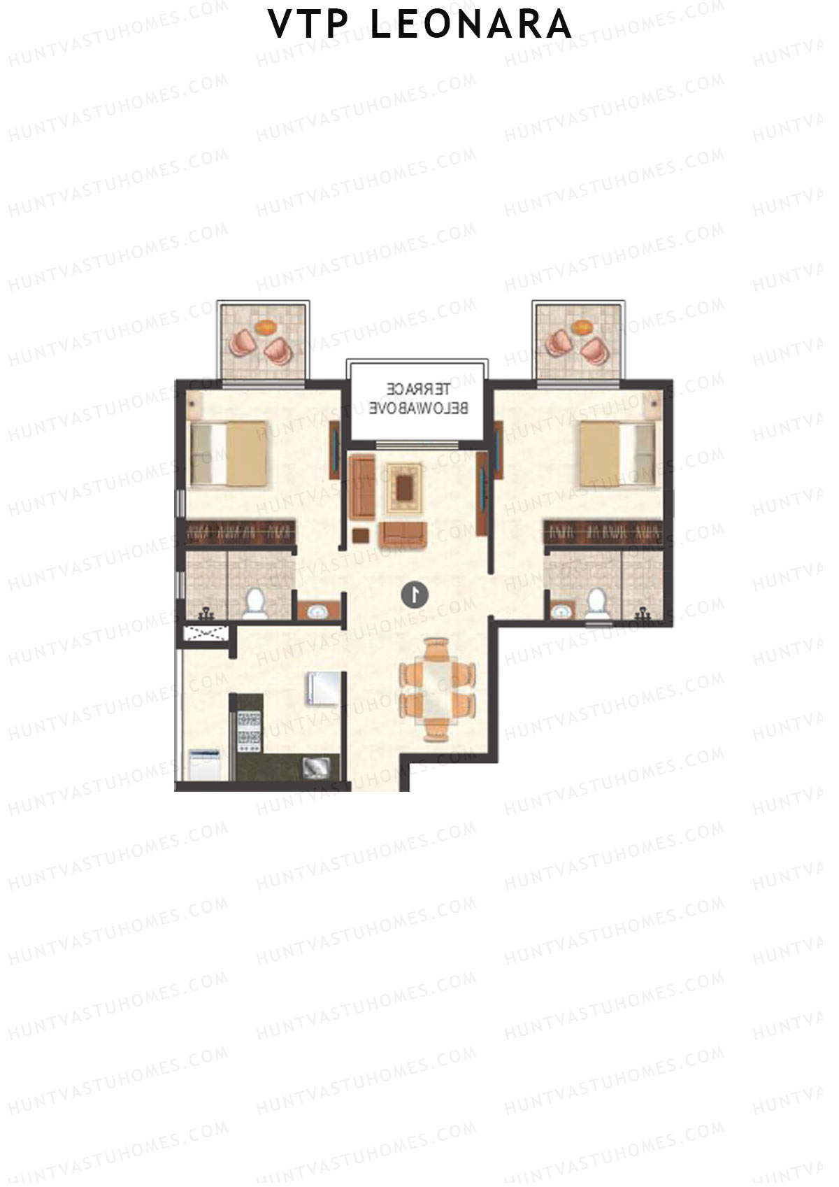 VTP Leonara Tower B Unit 2 Floor Plan