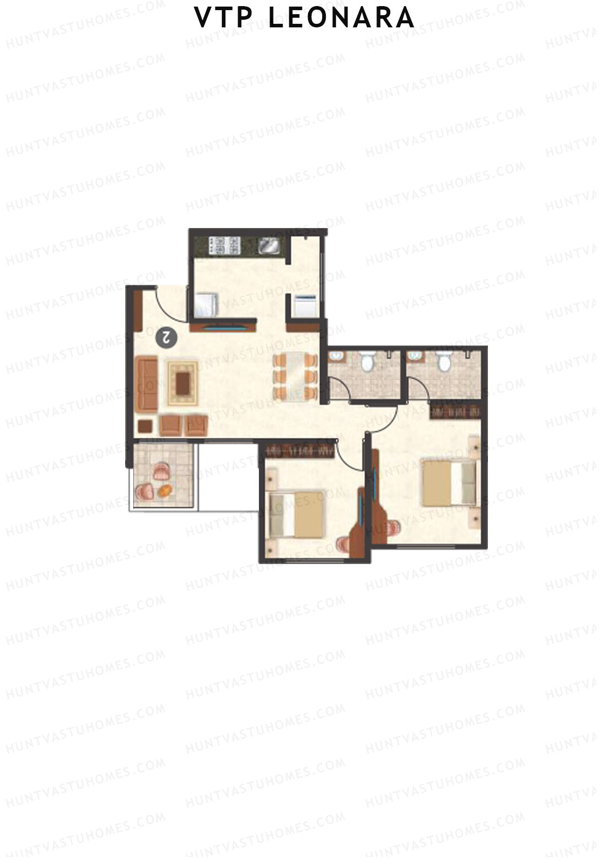 VTP Leonara Tower C Unit 2 Floor Plan