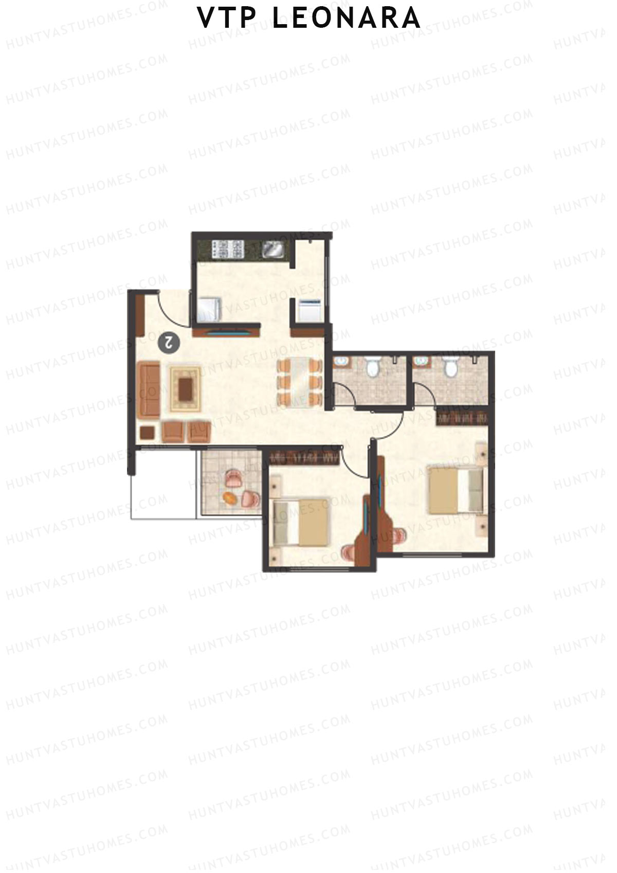 VTP Leonara Tower C Unit 2 Floor Plan