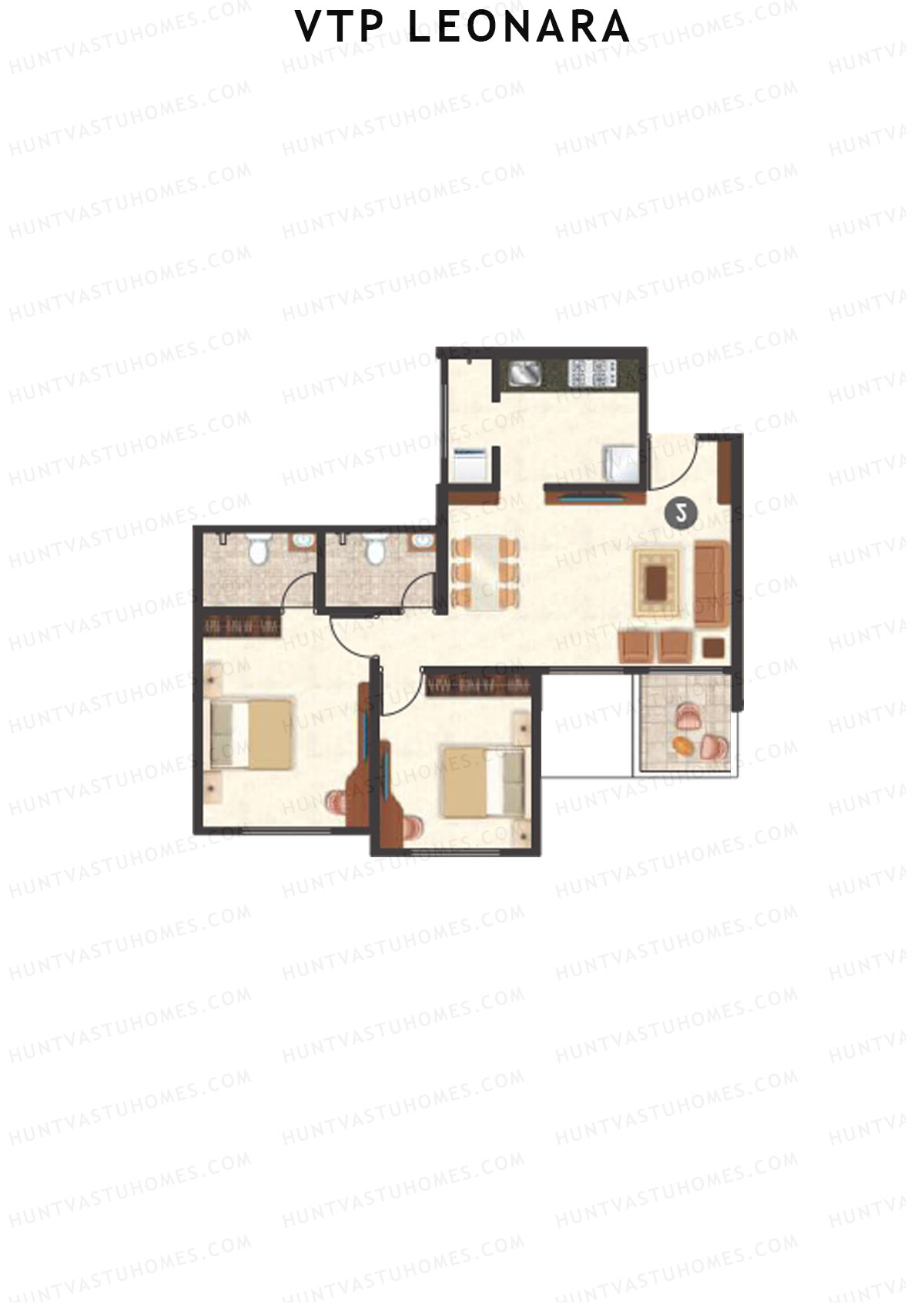 VTP Leonara Tower C Unit 3 Floor Plan
