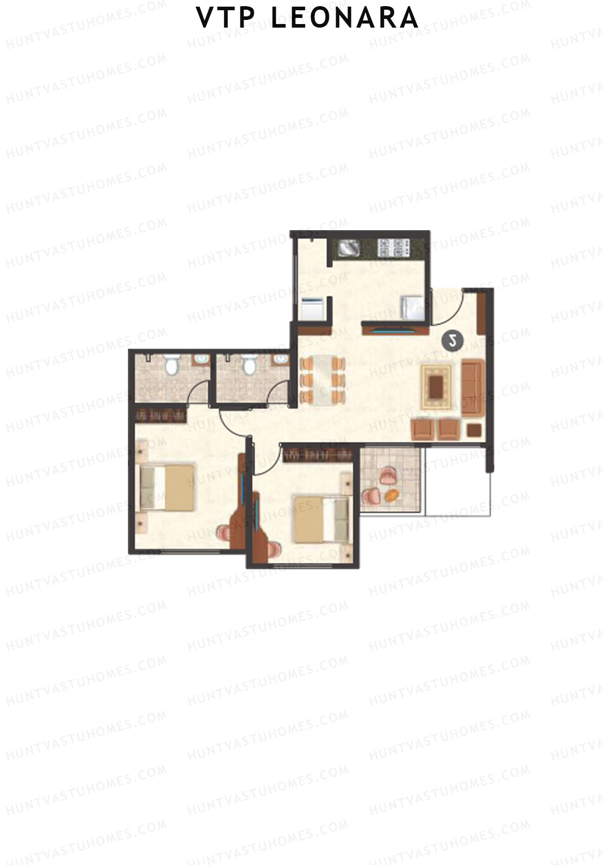 VTP Leonara Tower C Unit 3 Floor Plan
