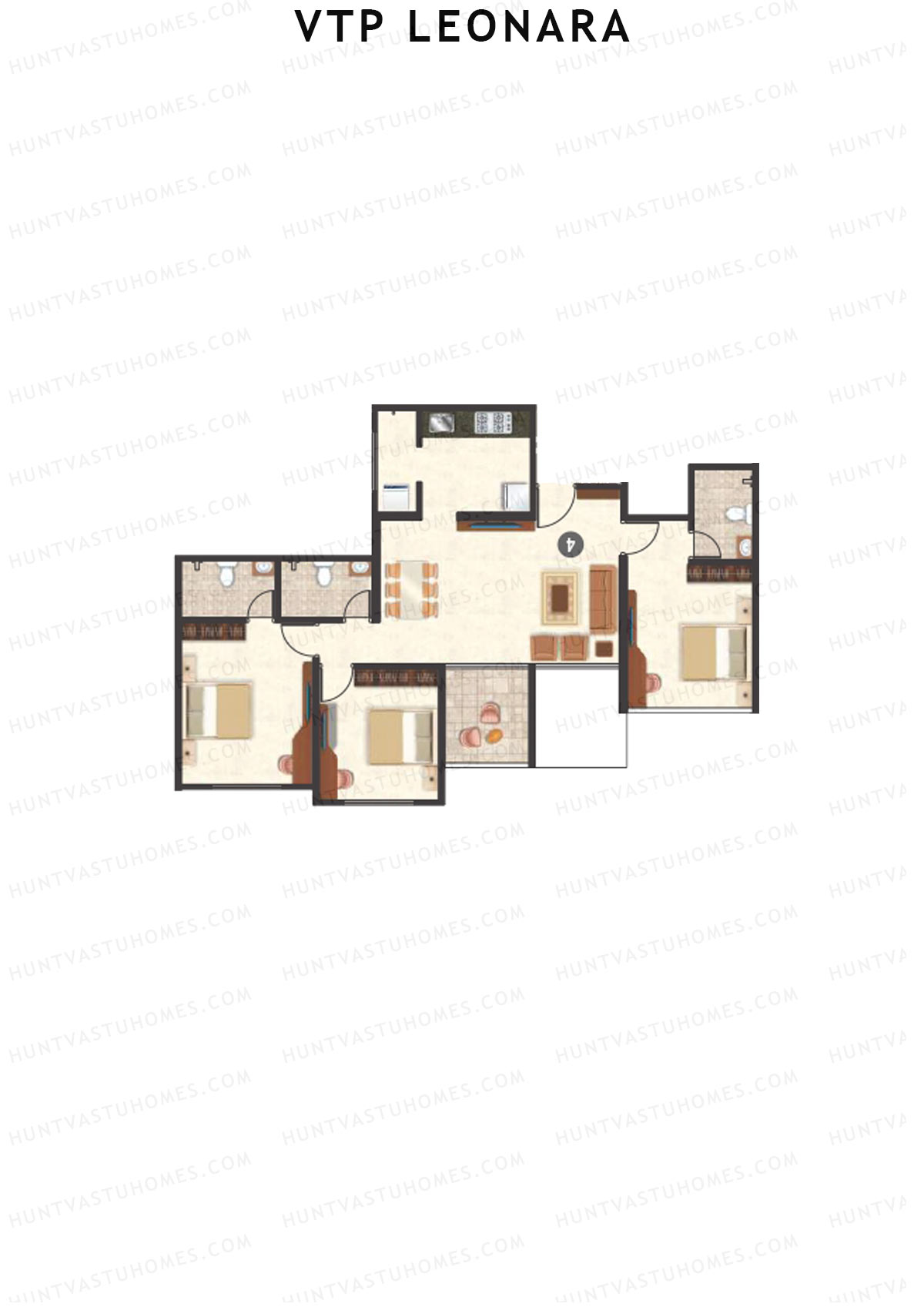 VTP Leonara Tower C Unit 4 Floor Plan