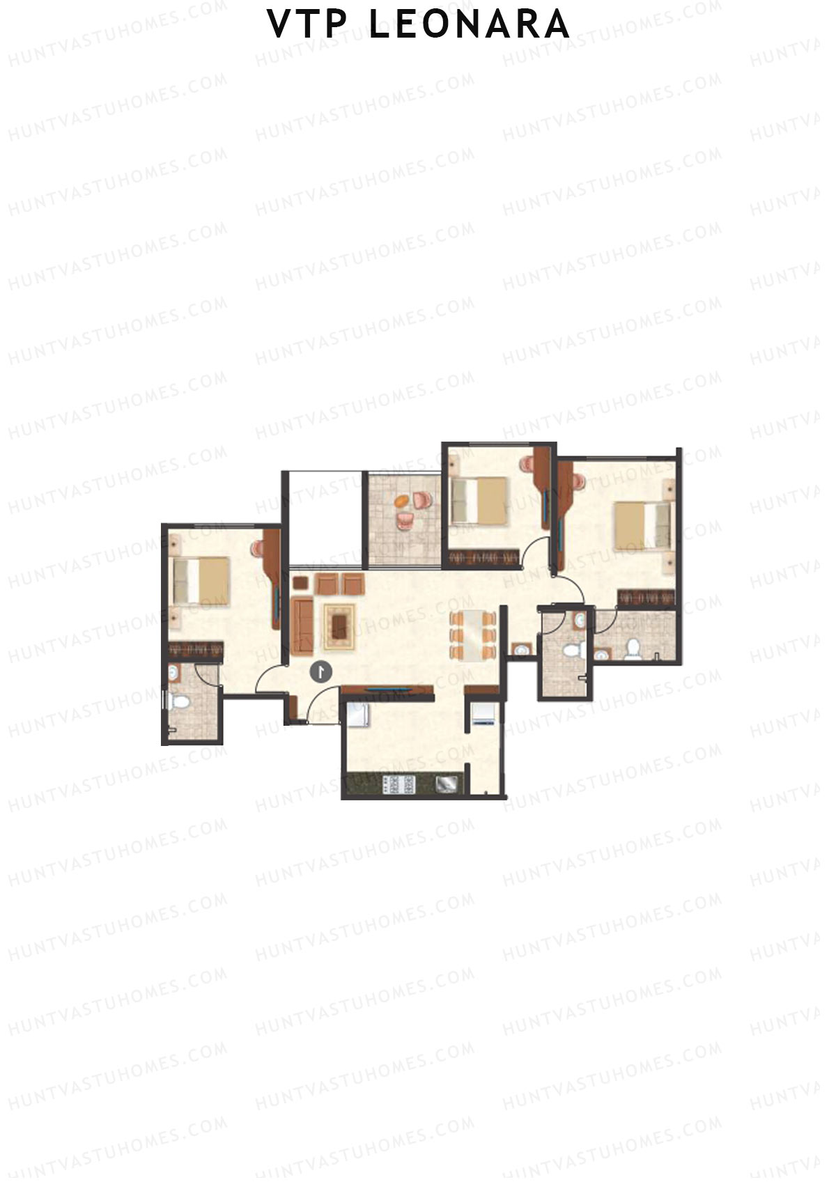 VTP Leonara Tower C Unit 8 Floor Plan
