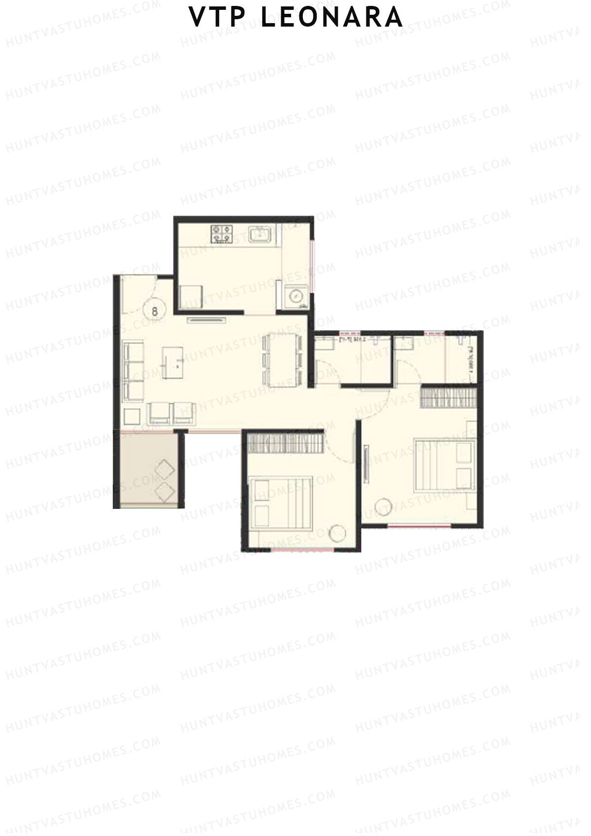 VTP Leonara Tower D Unit 1 Floor Plan