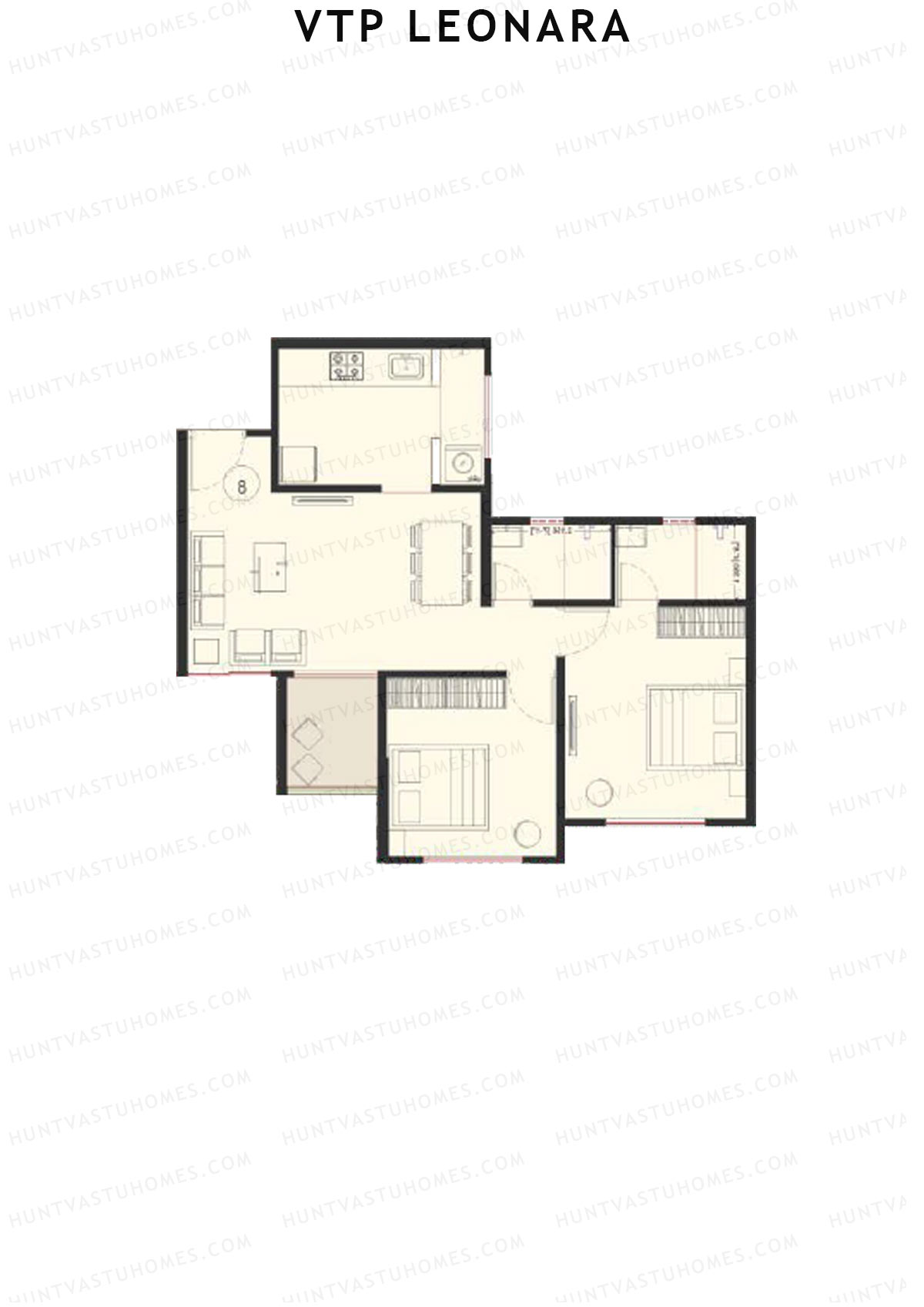 VTP Leonara Tower D Unit 1 Floor Plan