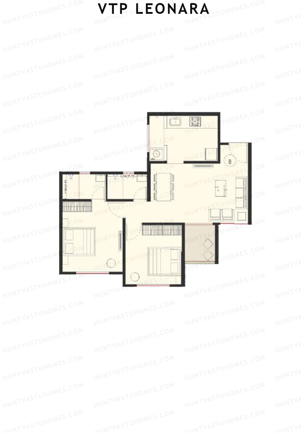 VTP Leonara Tower D Unit 3 Floor Plan