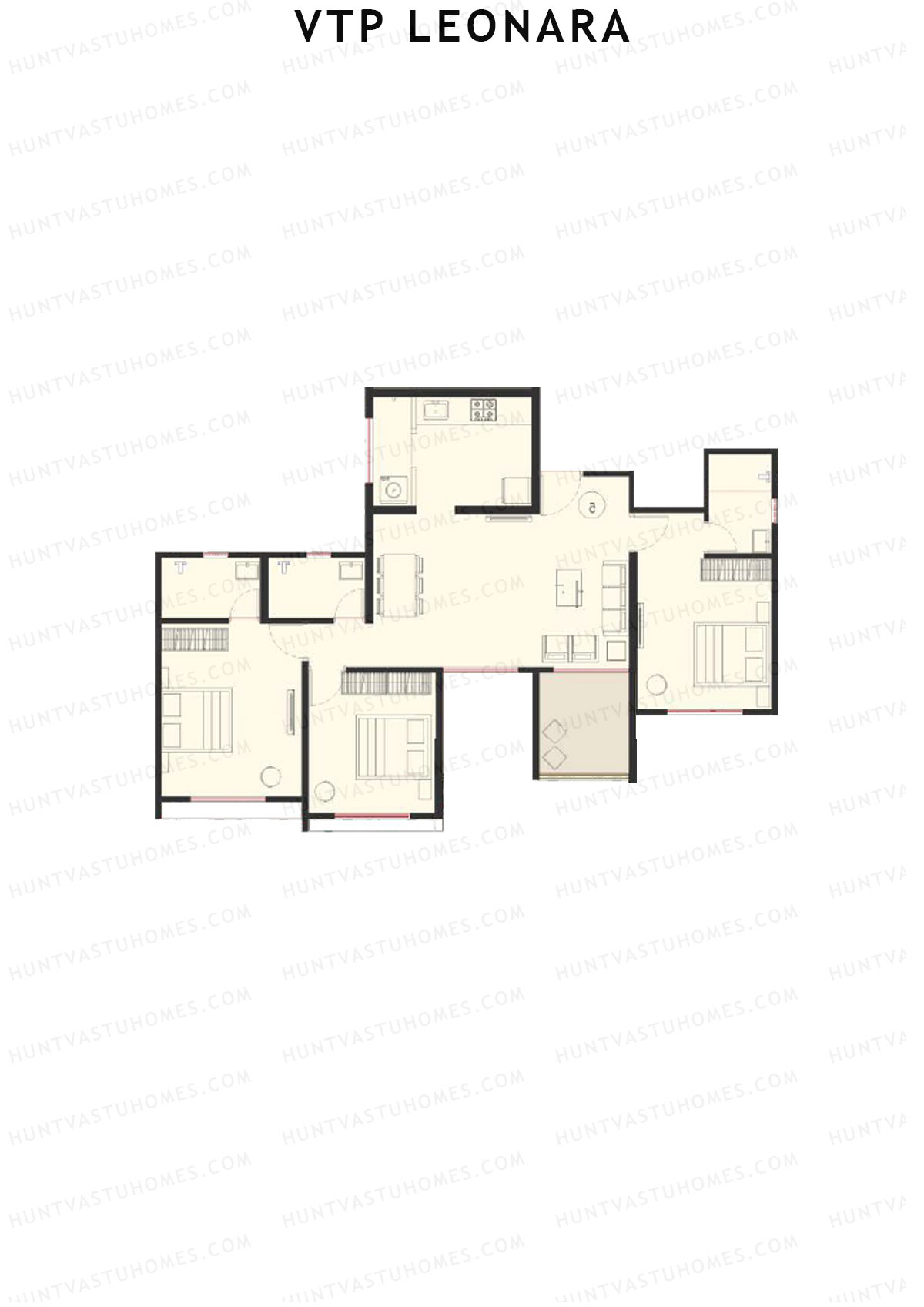 VTP Leonara Tower D Unit 4 Floor Plan