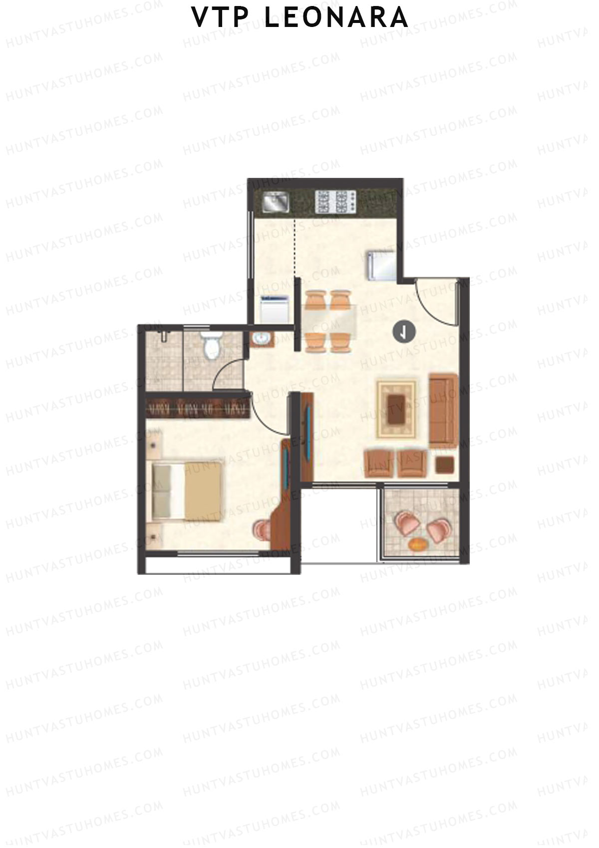 VTP Leonara Tower F Unit 2 Floor Plan