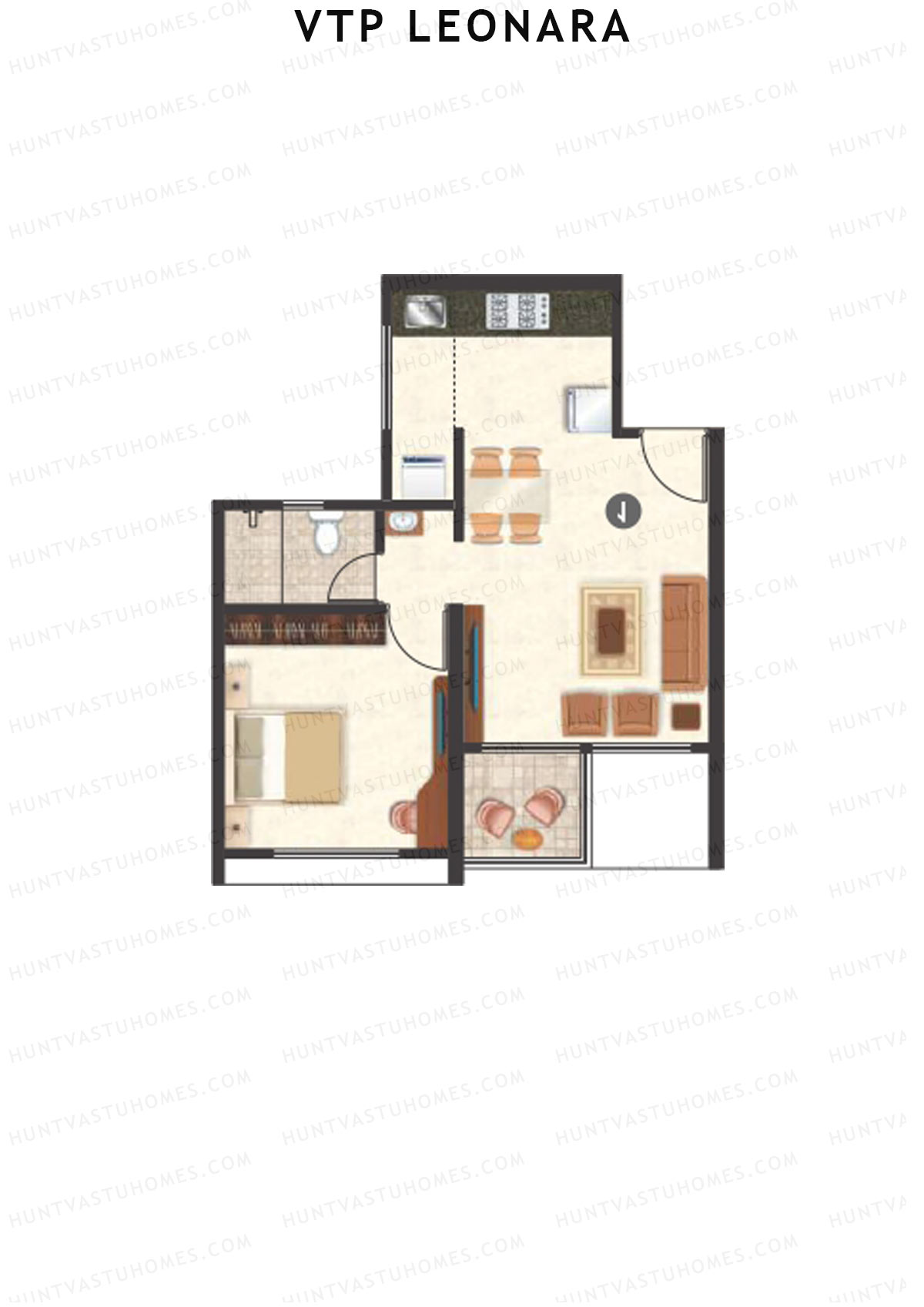 VTP Leonara Tower F Unit 2 Floor Plan