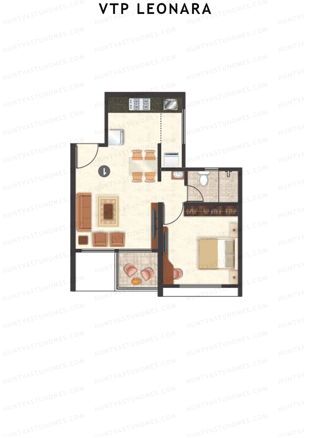 VTP Leonara Tower F Unit 3 Floor Plan