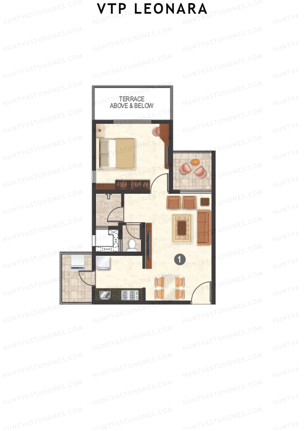 VTP Leonara Tower H Unit 1 Floor Plan