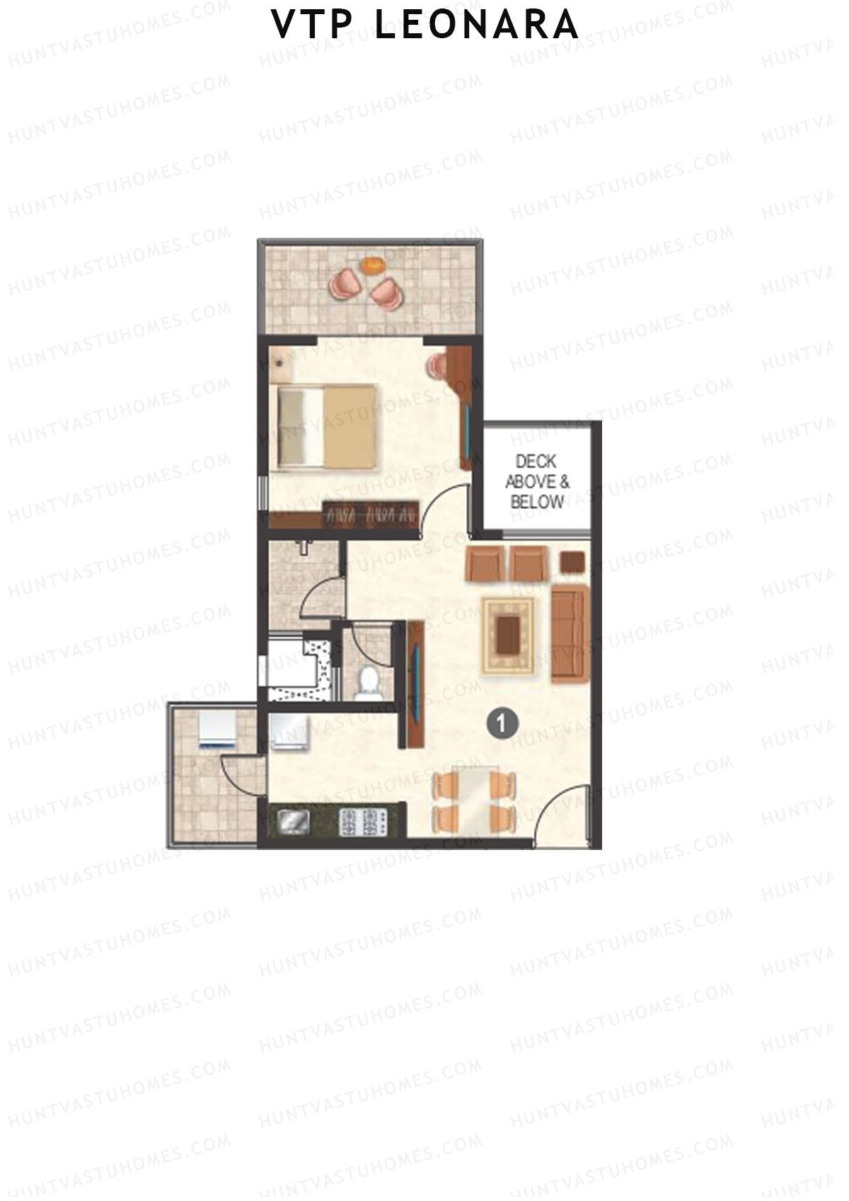 VTP Leonara Tower H Unit 1 Floor Plan
