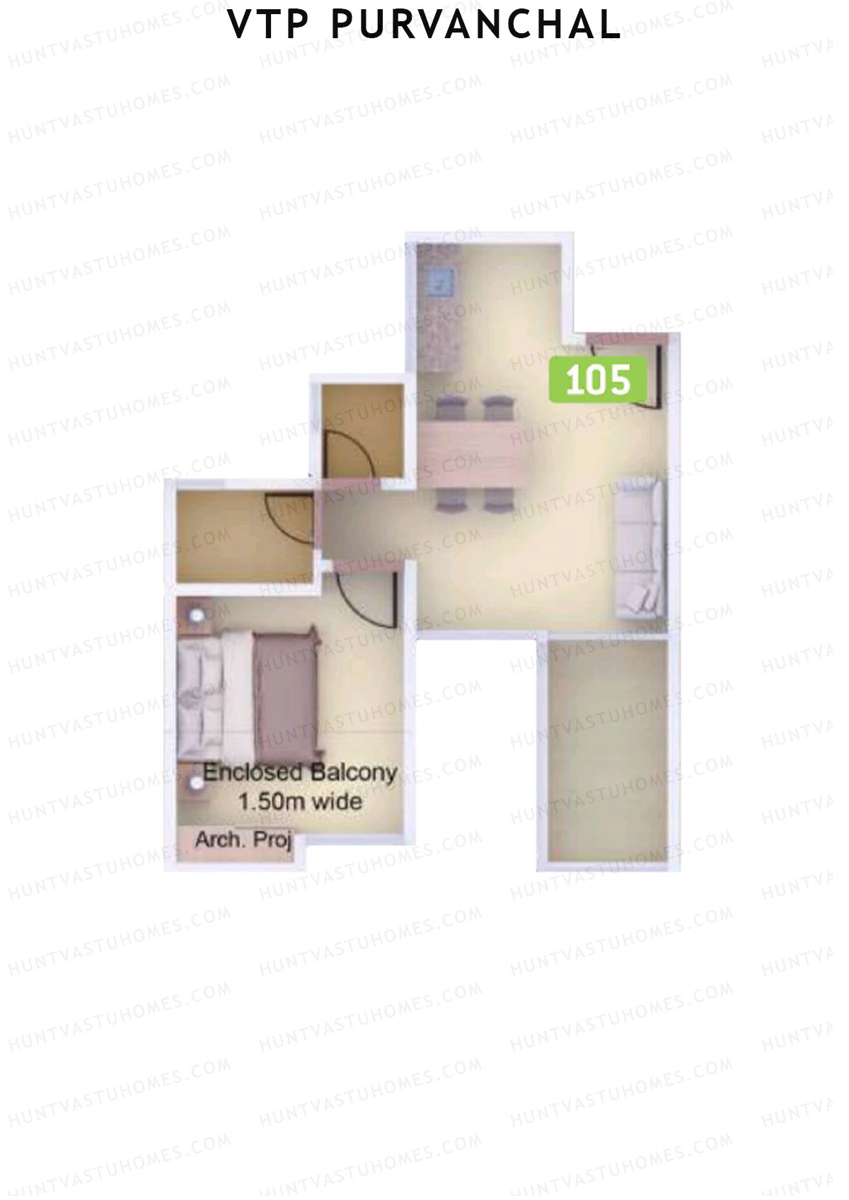 VTP Purvanchal Wing C Unit 7 Floor Plan