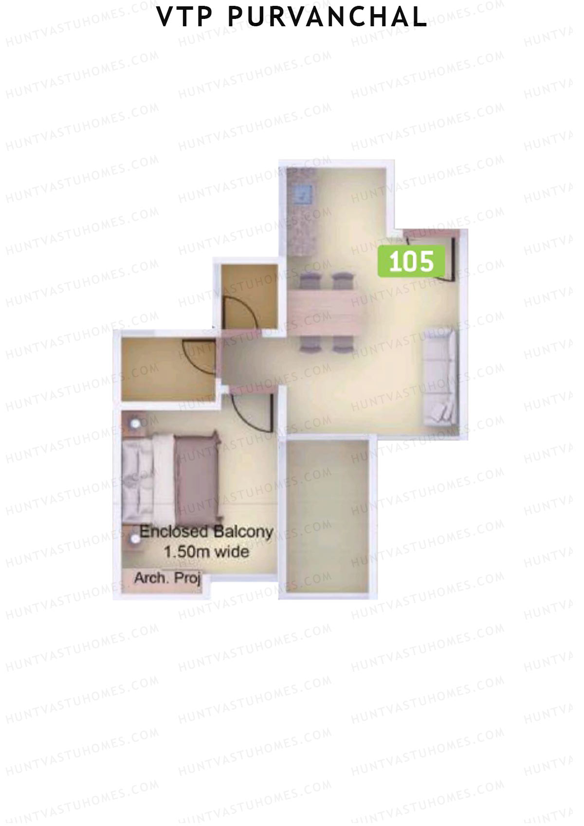 VTP Purvanchal Wing C Unit 7 Floor Plan