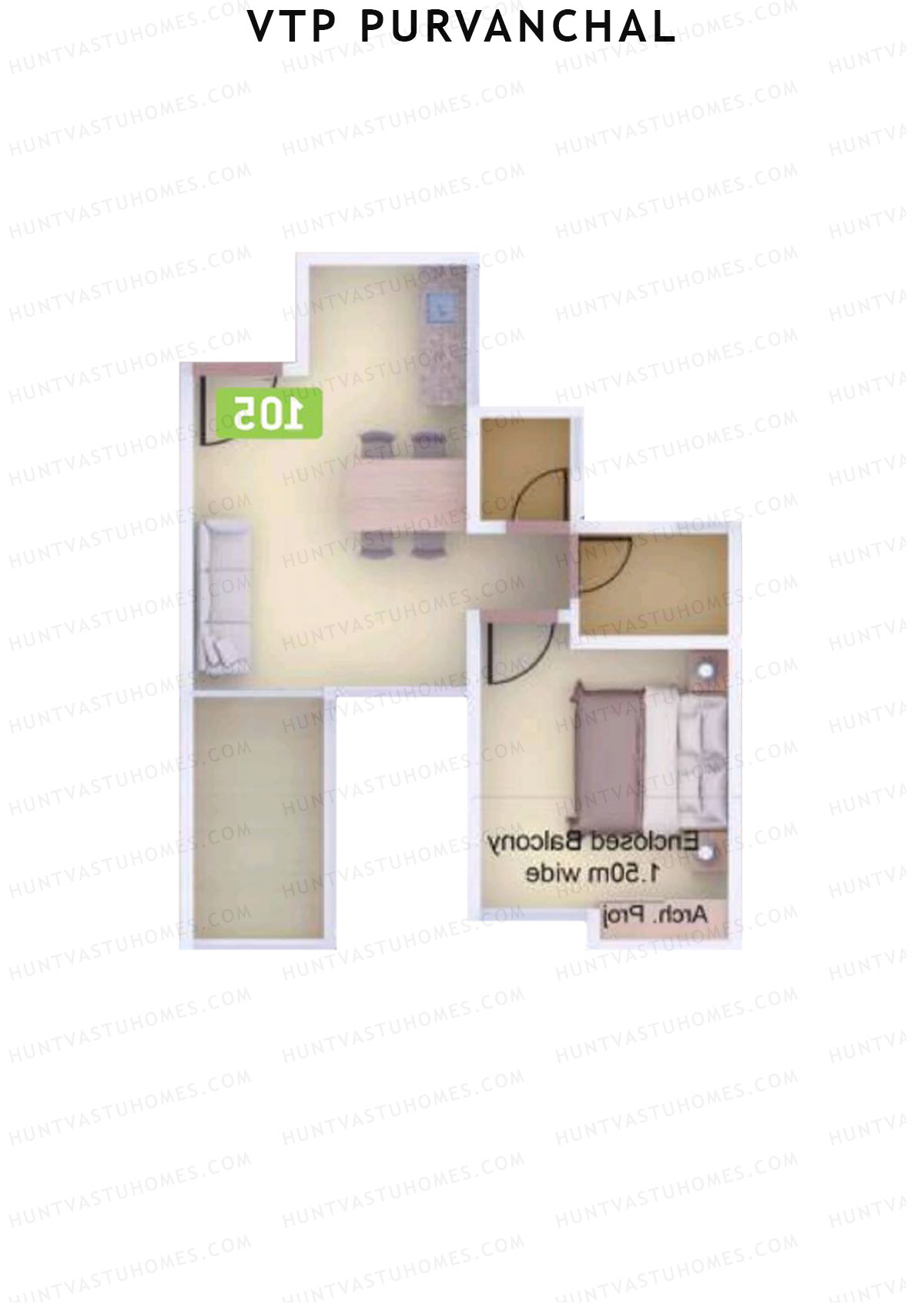 VTP Purvanchal Wing C Unit 8 Floor Plan