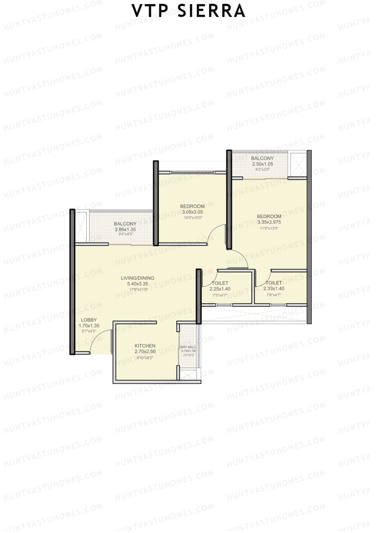 VTP Sierra Tower 1 Unit 6 Floor Plan