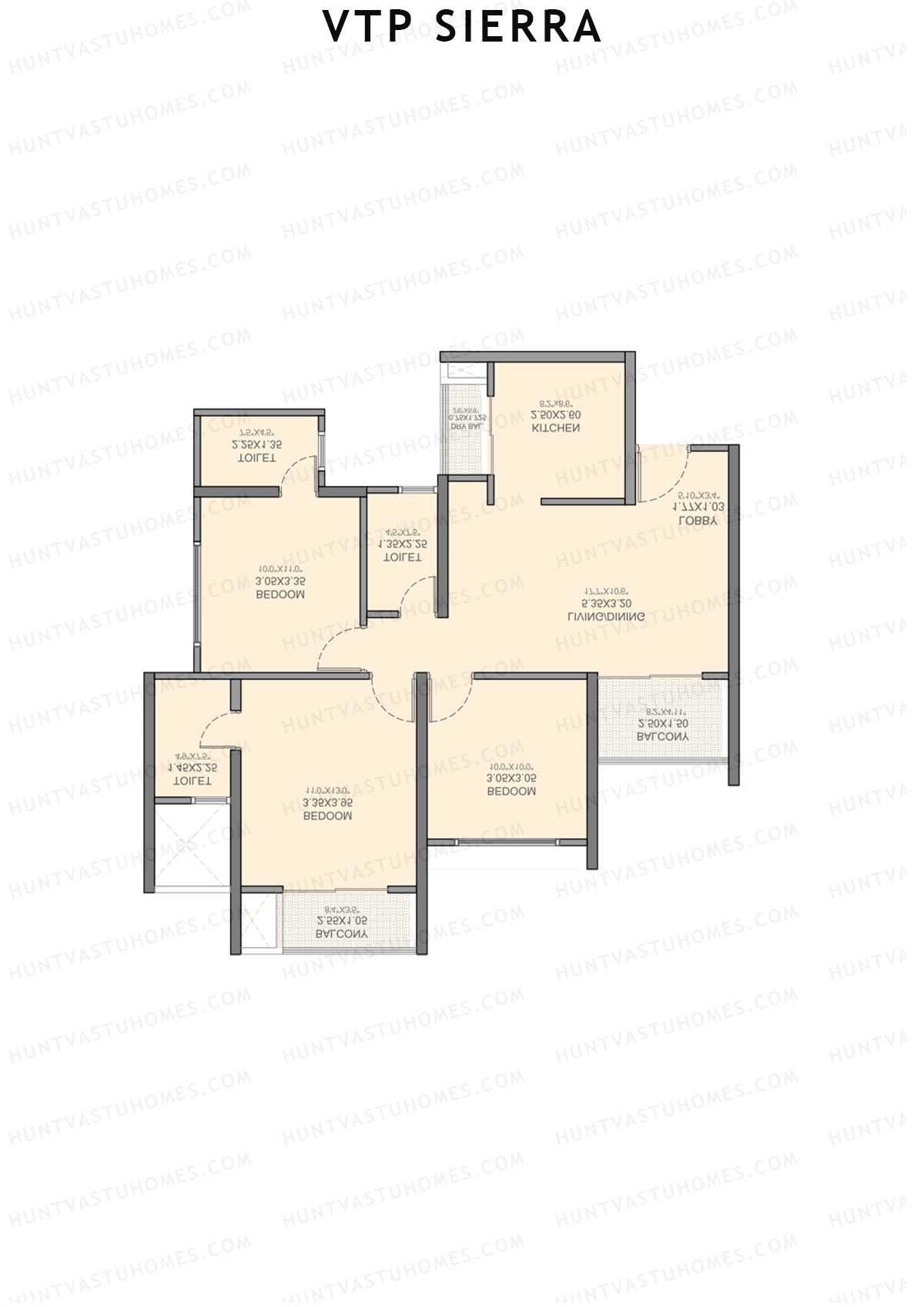 VTP Sierra Tower 2 Unit 2 Floor Plan