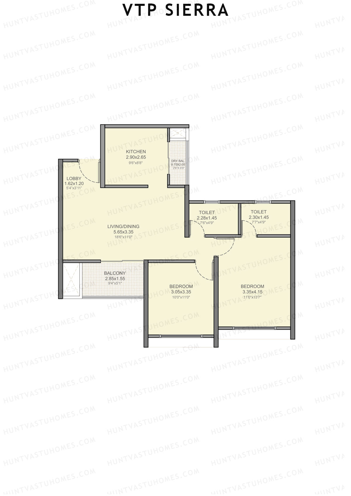 VTP Sierra Tower 4 Unit 2 Floor Plan
