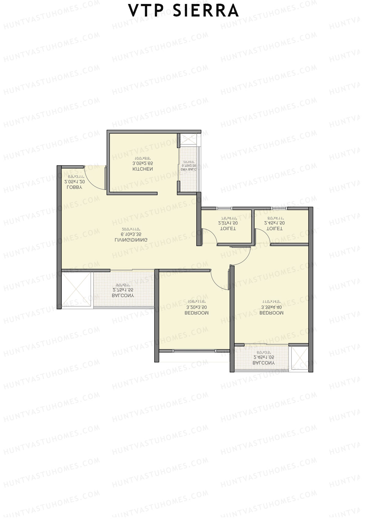 VTP Sierra Tower 6 Unit 1 Floor Plan