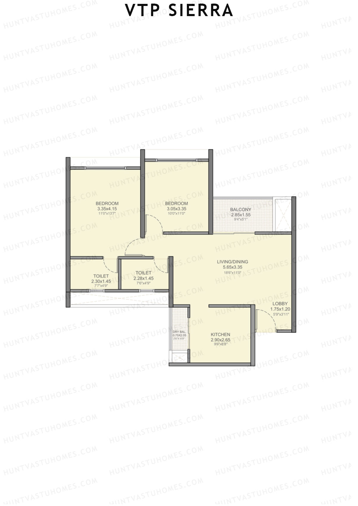 VTP Sierra Tower 6 Unit 3 Floor Plan