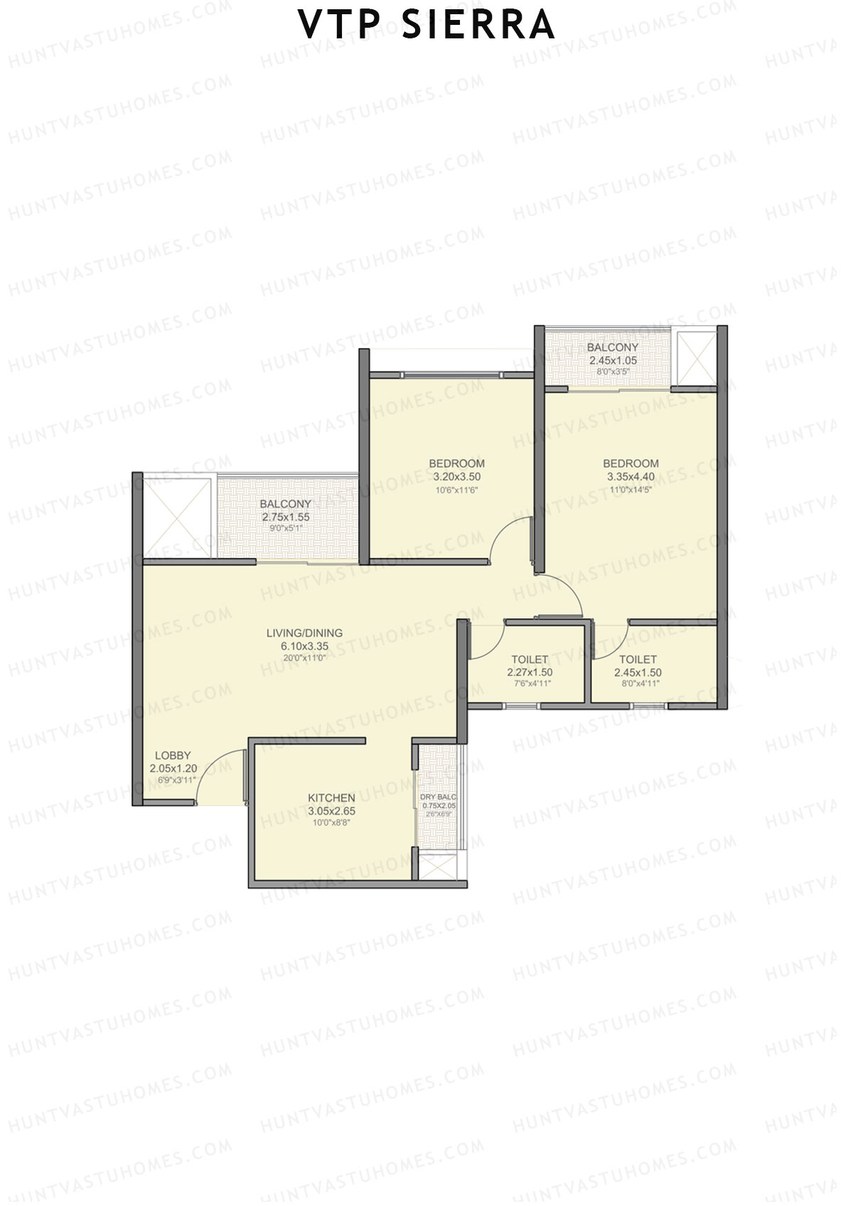 VTP Sierra Tower 6 Unit 4 Floor Plan