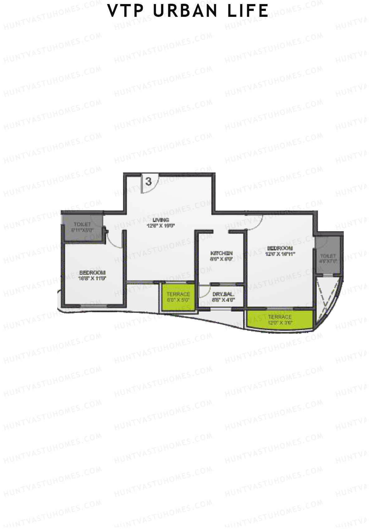 VTP Urban Life Wing C Unit 3 Floor Plan