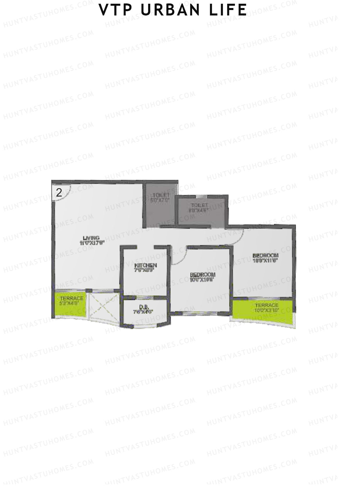 VTP Urban Life Wing D Unit 2 Floor Plan