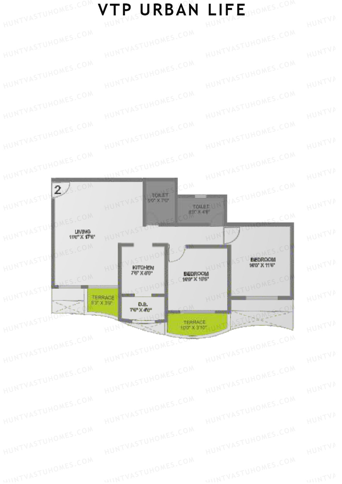 VTP Urban Life Wing D Unit 2 Floor Plan