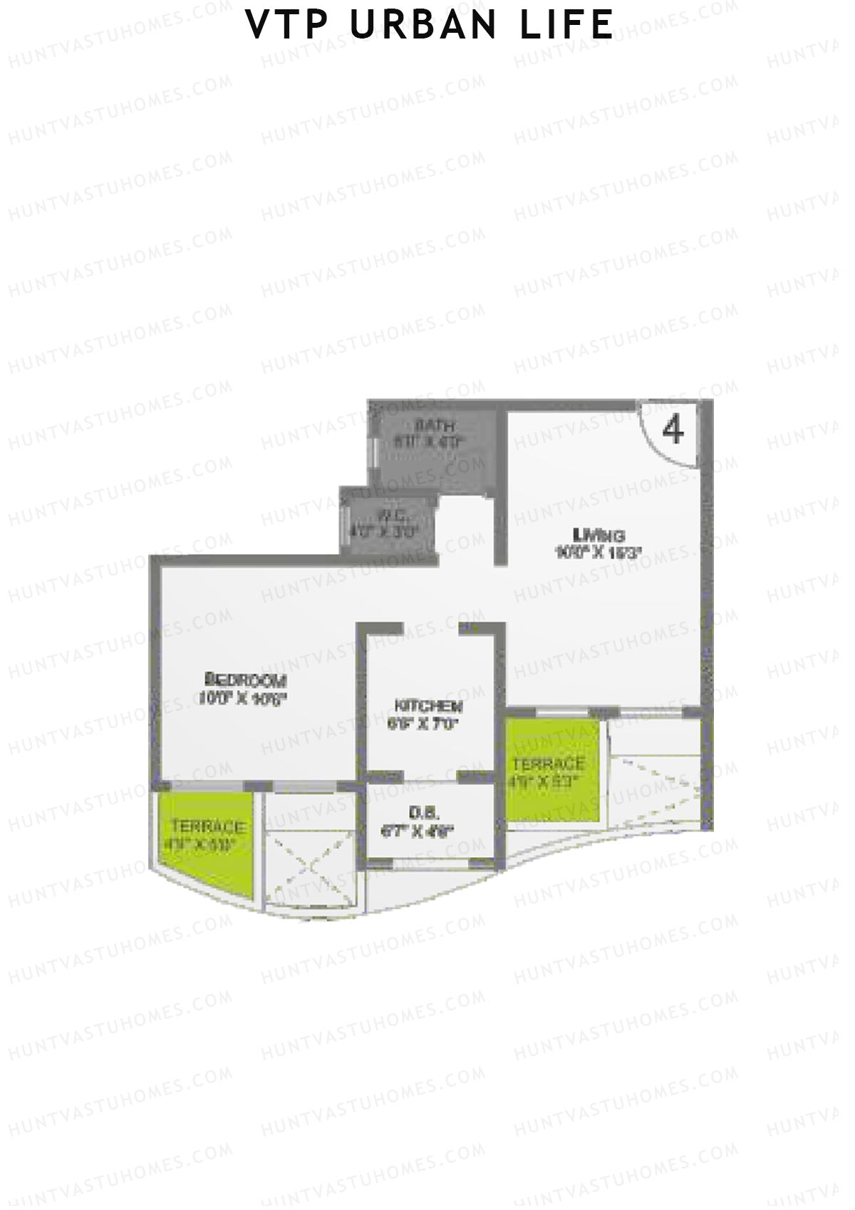 VTP Urban Life Wing D Unit 4 Floor Plan