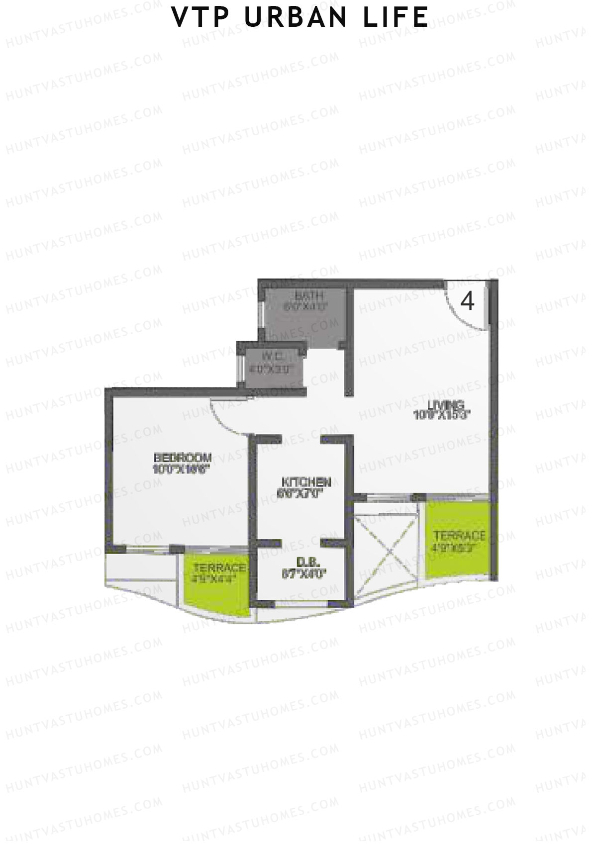 VTP Urban Life Wing D Unit 4 Floor Plan