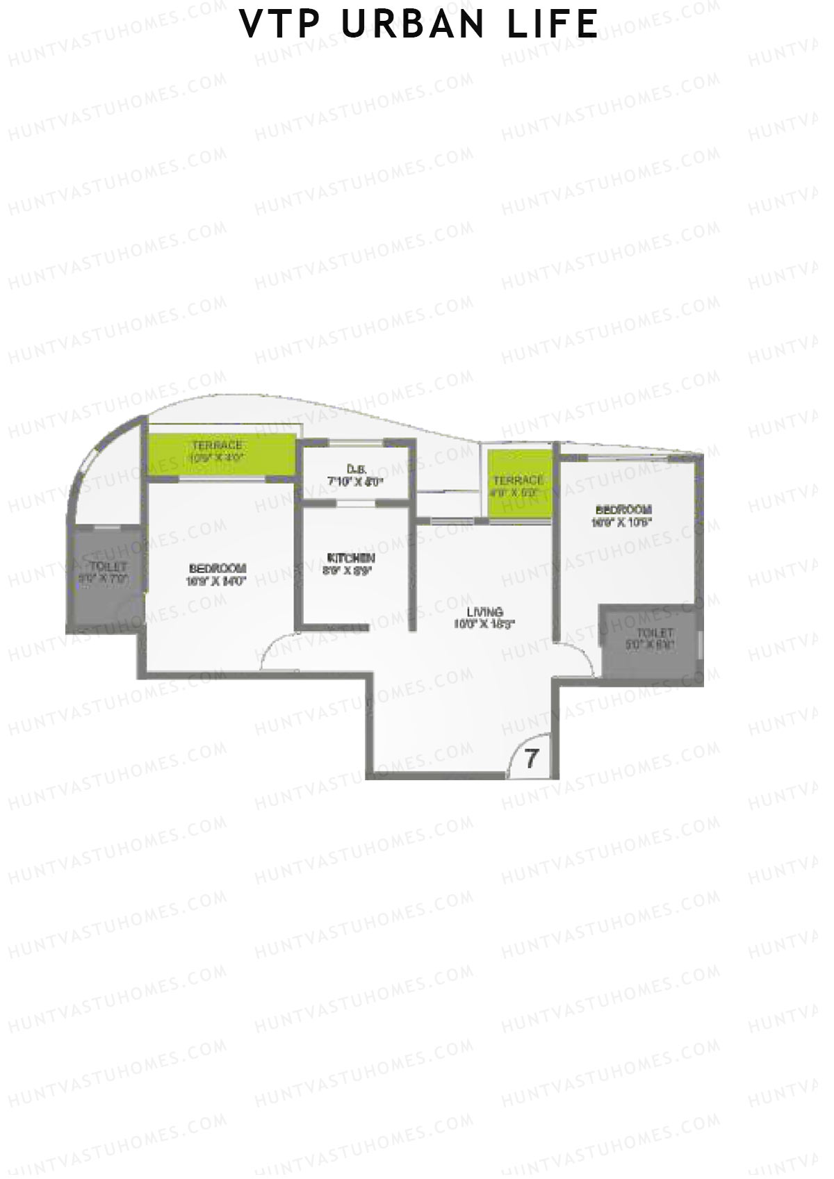 VTP Urban Life Wing D Unit 7 Floor Plan