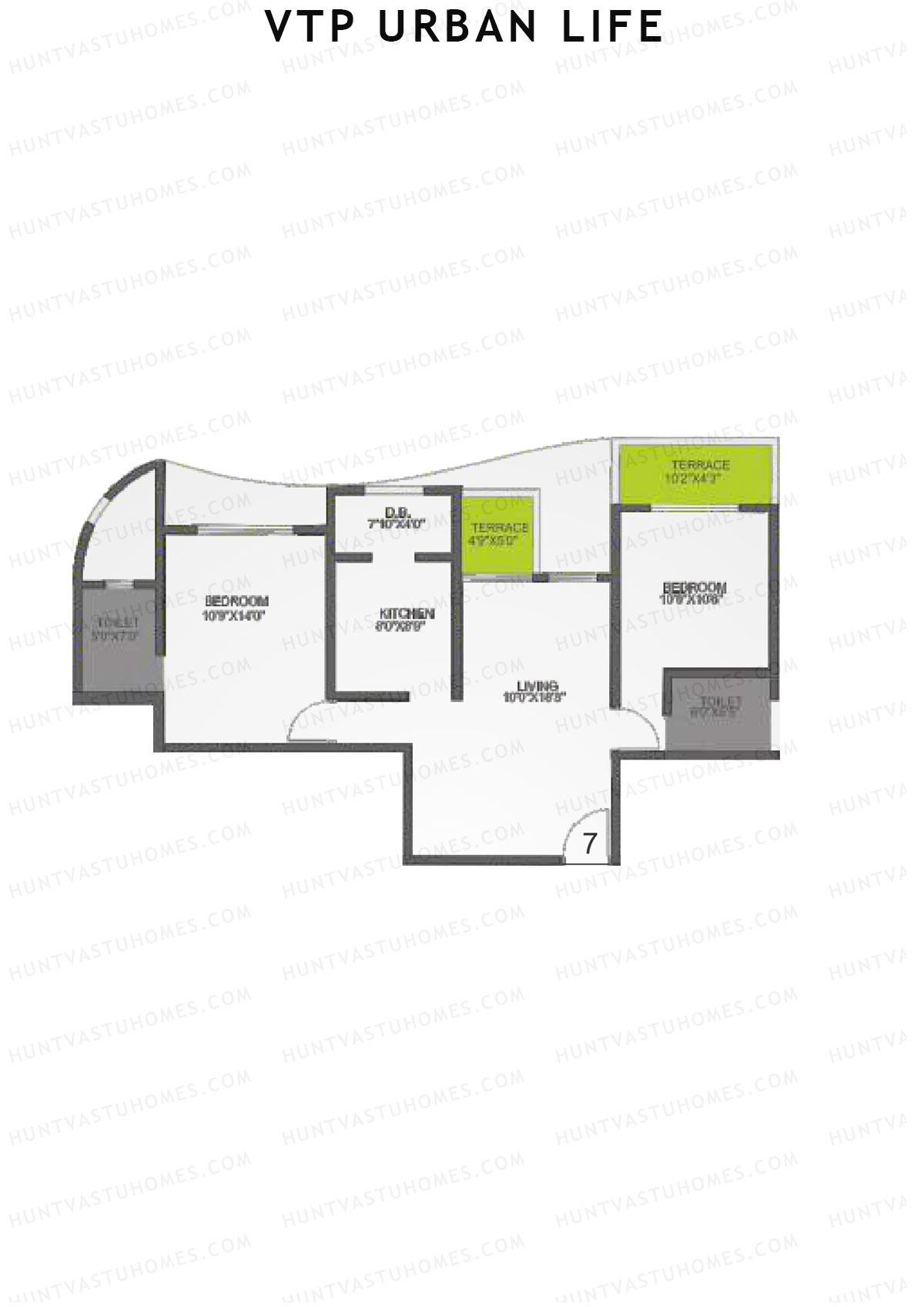 VTP Urban Life Wing D Unit 7 Floor Plan