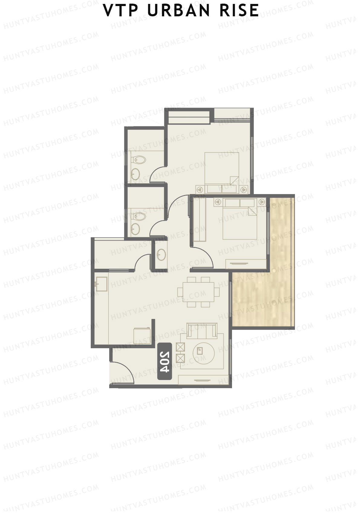 VTP Urban Rise Wing A Unit 1 Floor Plan