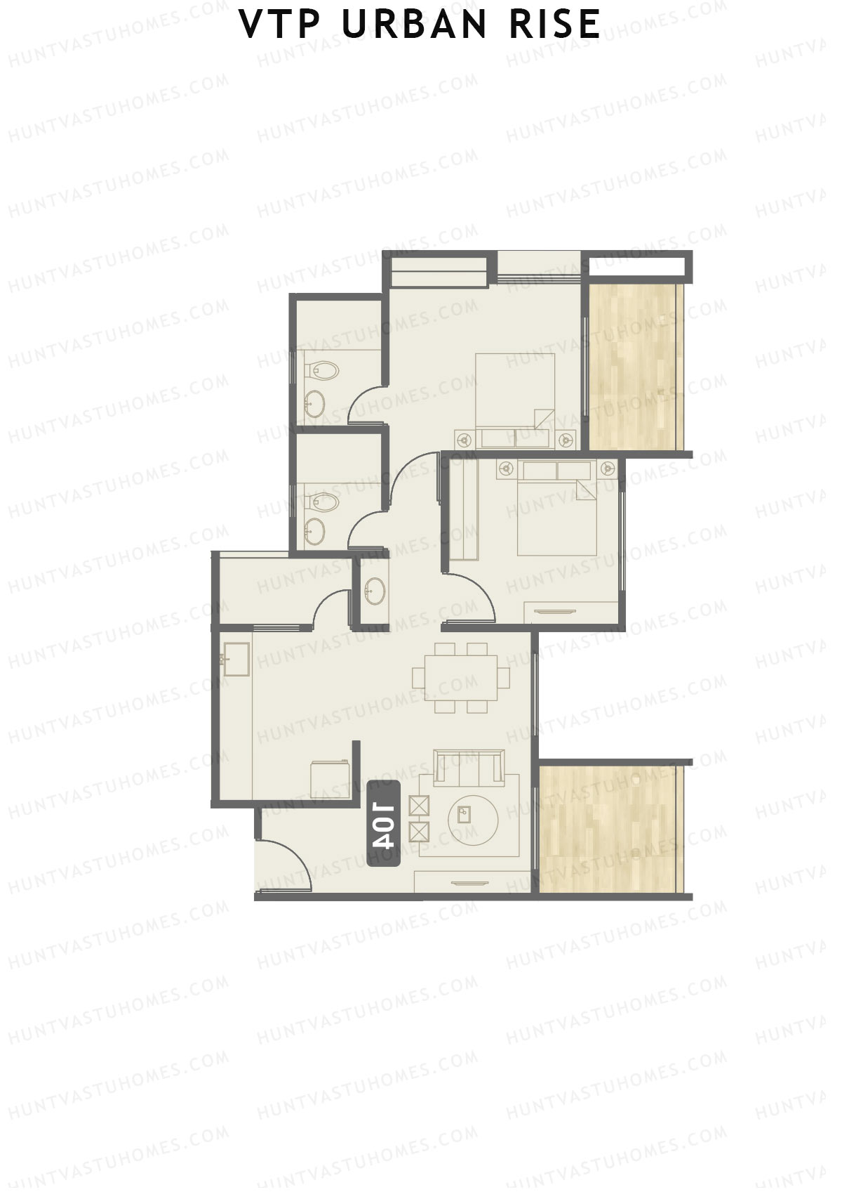 VTP Urban Rise Wing A Unit 1 Floor Plan