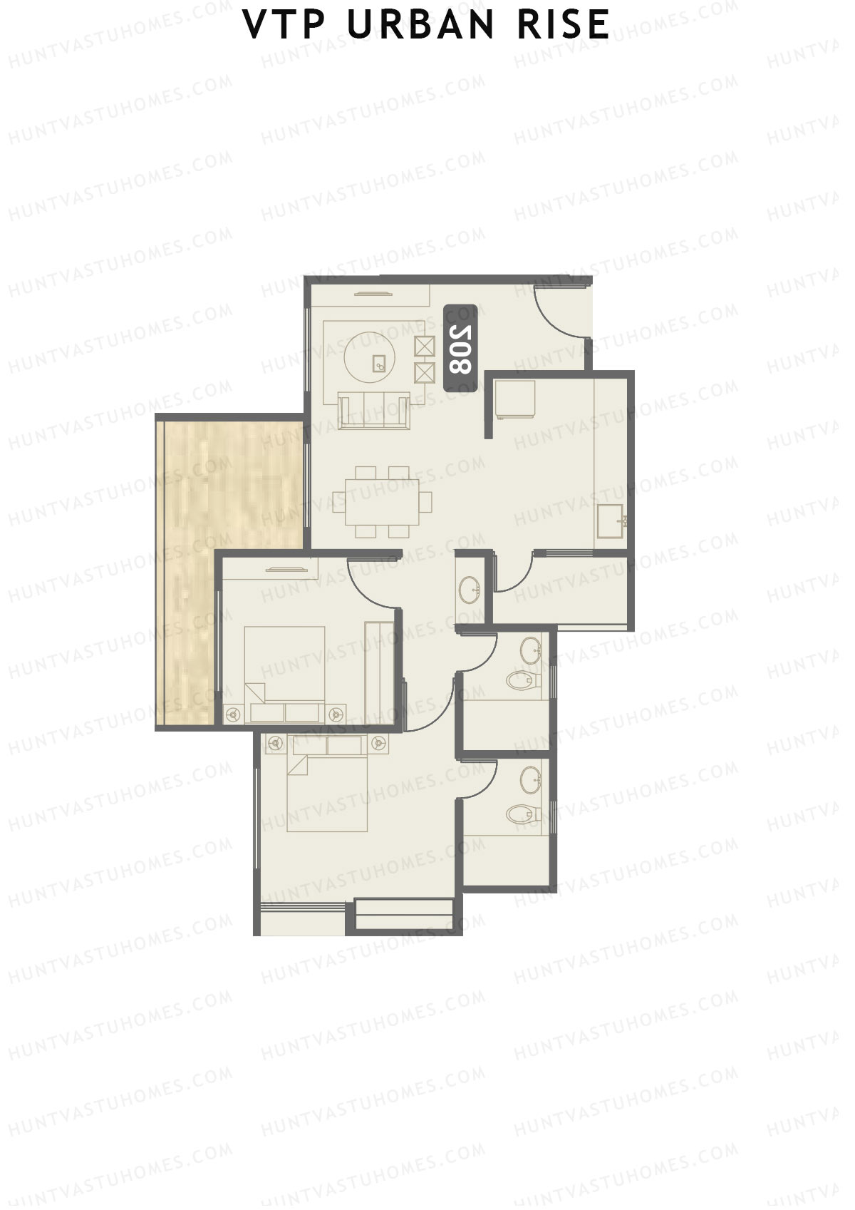 VTP Urban Rise Wing B Unit 1 Floor Plan