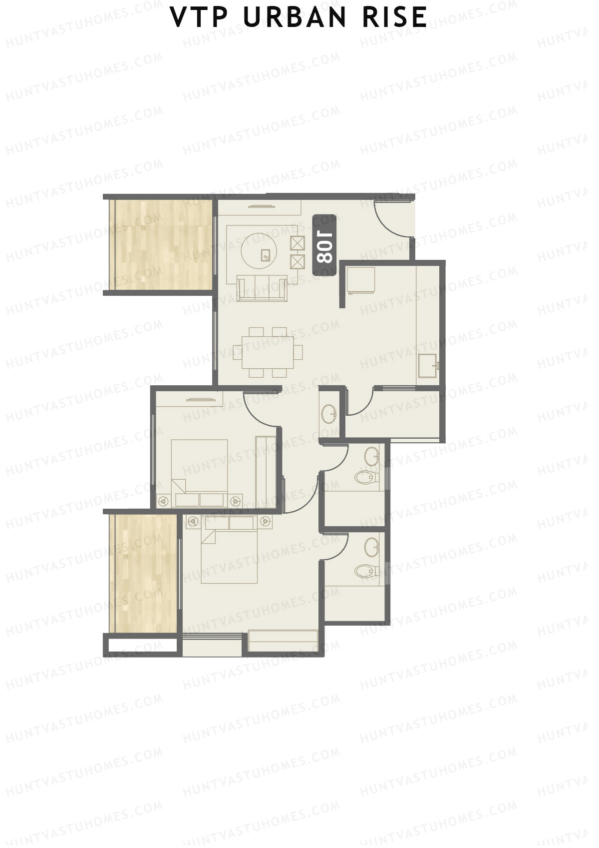 VTP Urban Rise Wing B Unit 1 Floor Plan