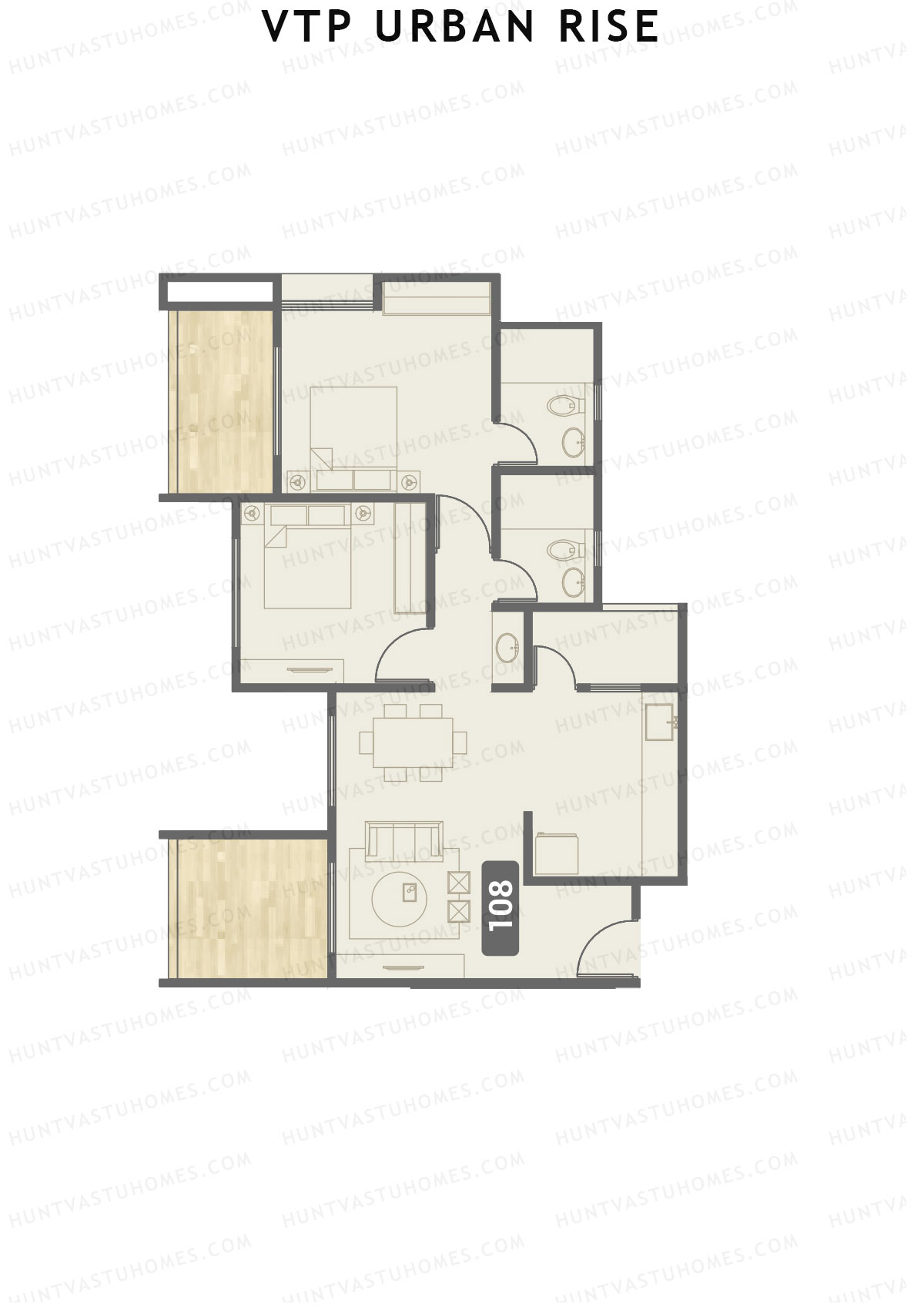 VTP Urban Rise Wing B Unit 4 Floor Plan