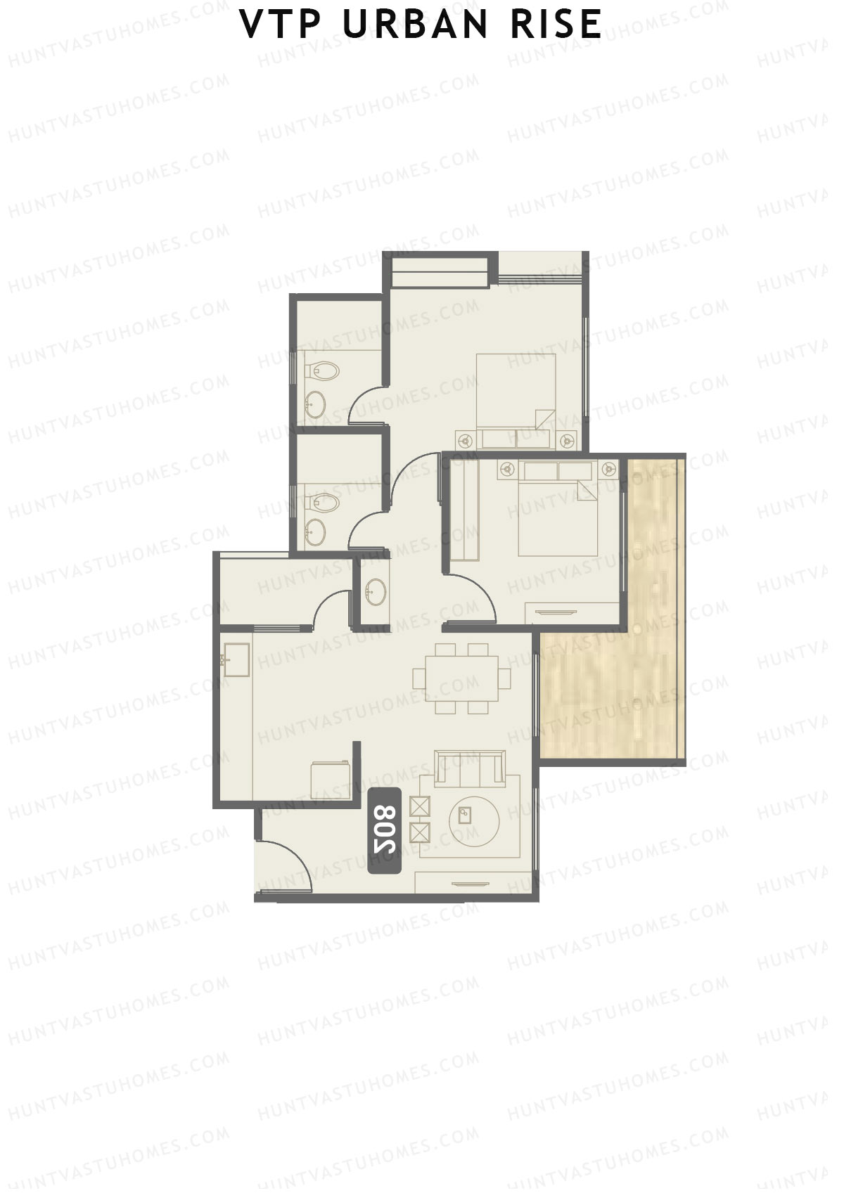 VTP Urban Rise Wing B Unit 5 Floor Plan
